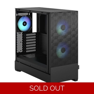 Fractal Design Pop Air RGB (Black TG) Gaming Case w/ Clear Glass Window, ATX, Hexagonal Mesh Front,